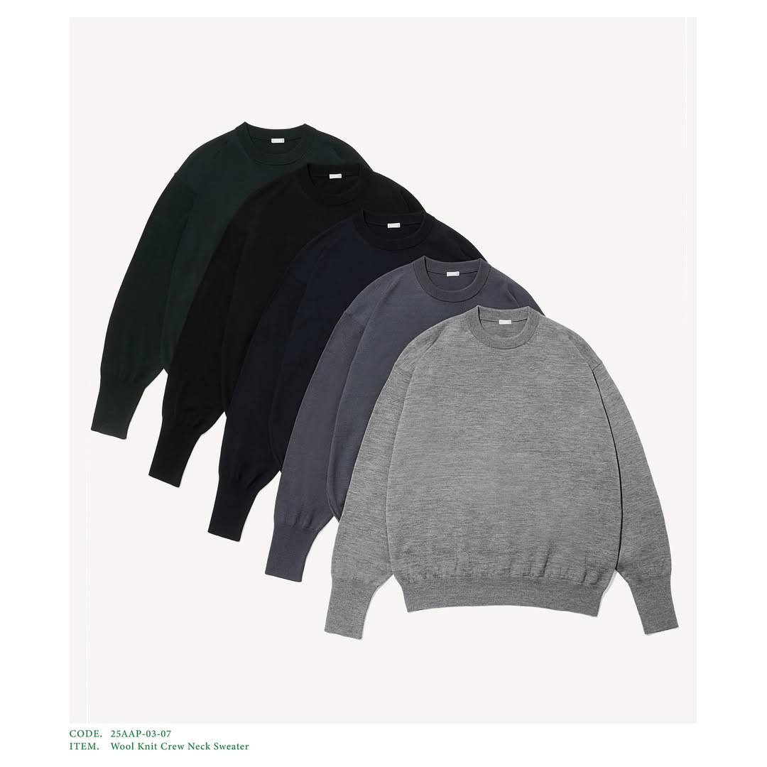 A.PRESSE 25AW Wool Knit Crew Neck Sweater